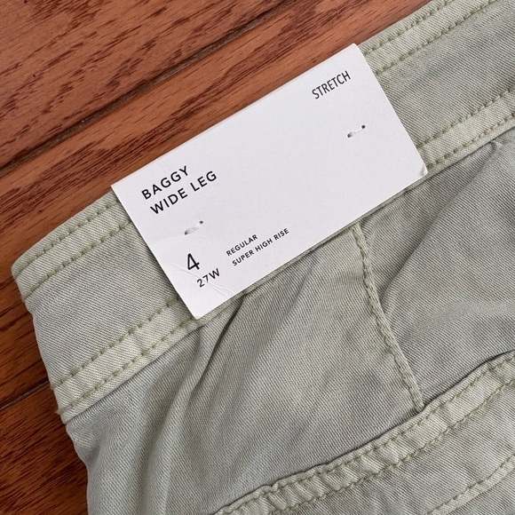 American Eagle Baggy Wide Leg Stretch cargo pants size 4 NEW WITH TAGS - Picture 4 of 5